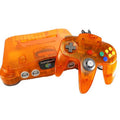 Nintendo 64 Funtastic Fire Orange Konsoll pakke