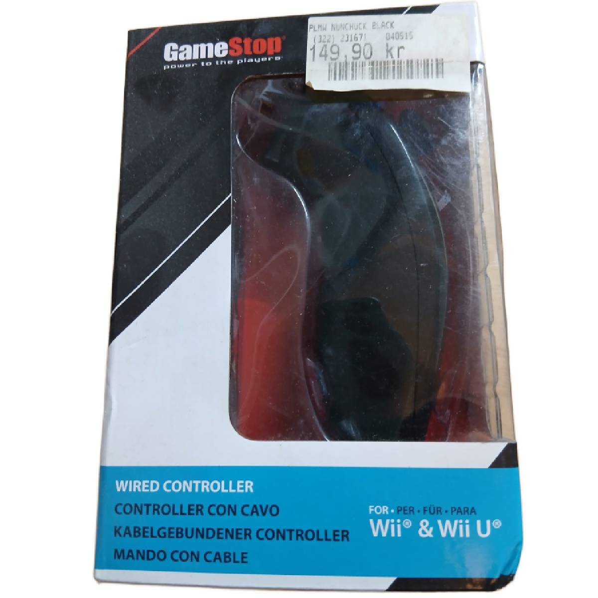 Nintendo Wii Nunchuck GameStop Black In Box