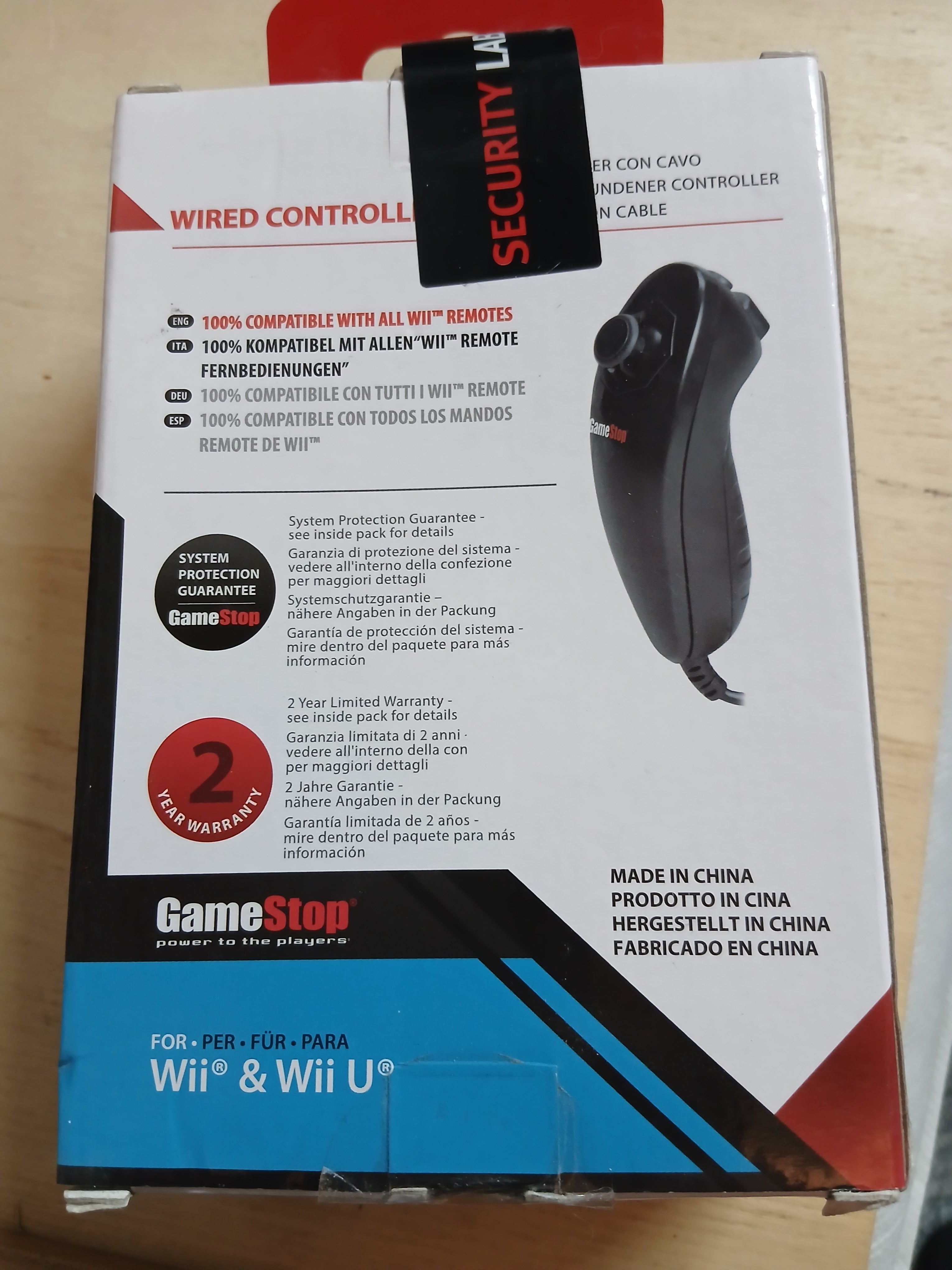 Nintendo Wii Nunchuck GameStop Black In Box