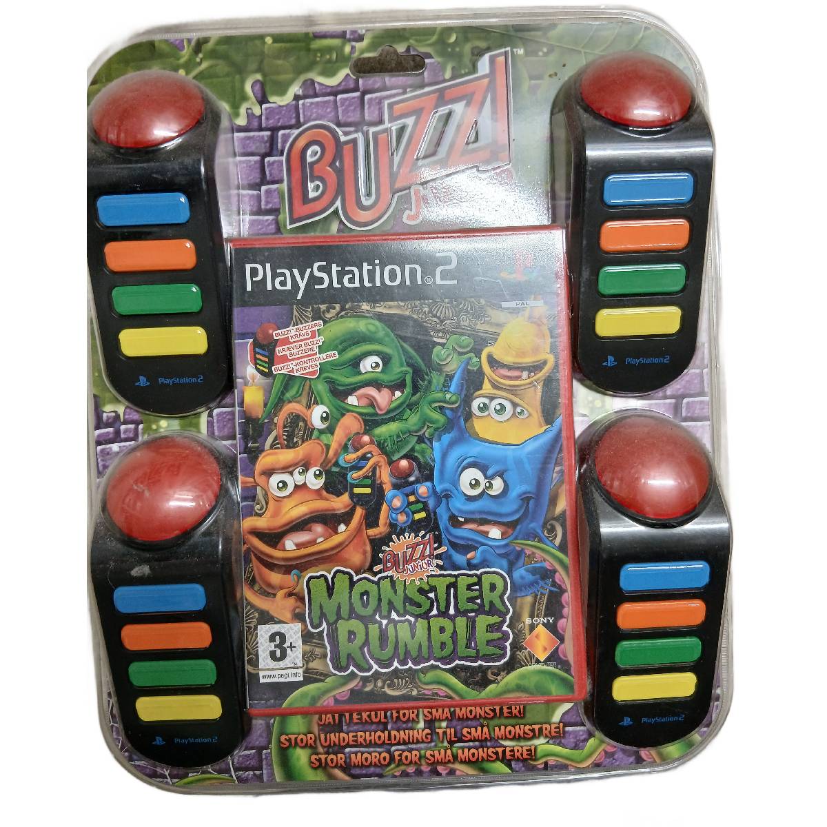 Buzz Junior: Monster Rumble - PS2 (Forseglet Norsk Bundle)