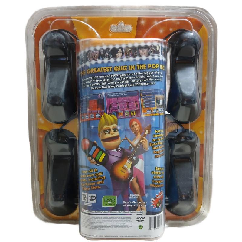 Buzz: The Pop Quiz + Buzzer (PS2) - Fabrikkforseglet