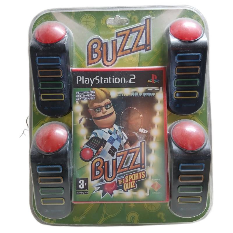 Buzz: The Sports Quiz + Buzzere (PS2) - Forseglet Norsk