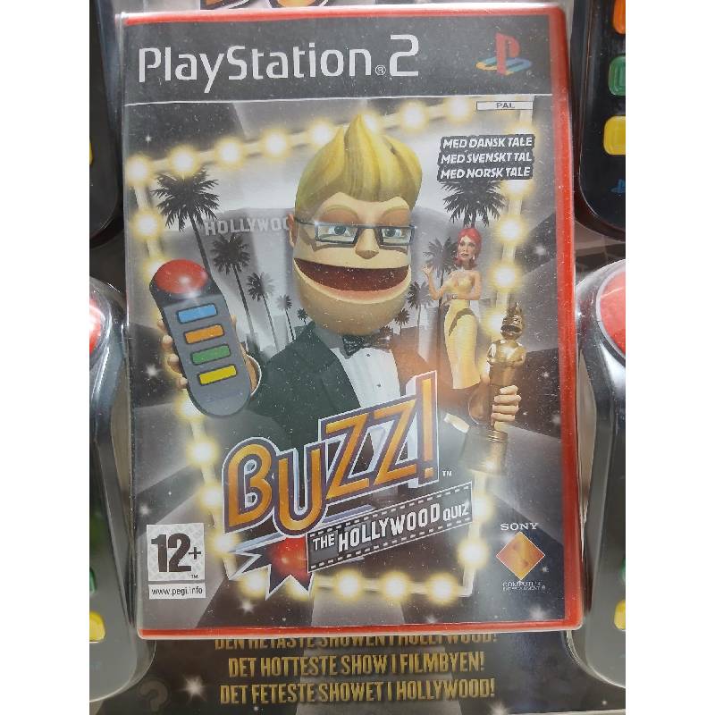 Buzz: The Hollywood Quiz + Buzzere (PS2) - Forseglet Norsk