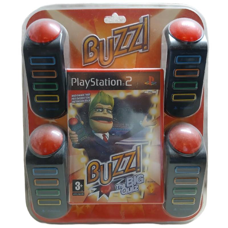 Buzz: The Big Quiz + Buzzere (PS2) - Forseglet Norsk