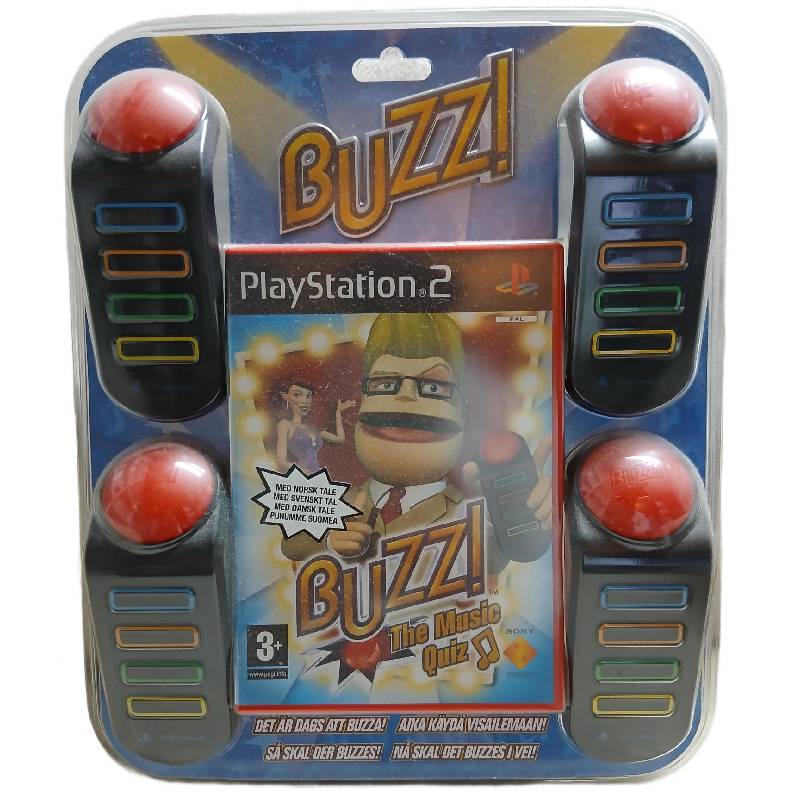 Buzz: The Music Quiz + Buzzere (PS2) - Forseglet Norsk