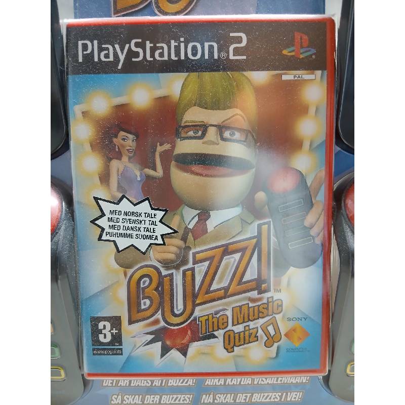 Buzz: The Music Quiz + Buzzere (PS2) - Forseglet Norsk