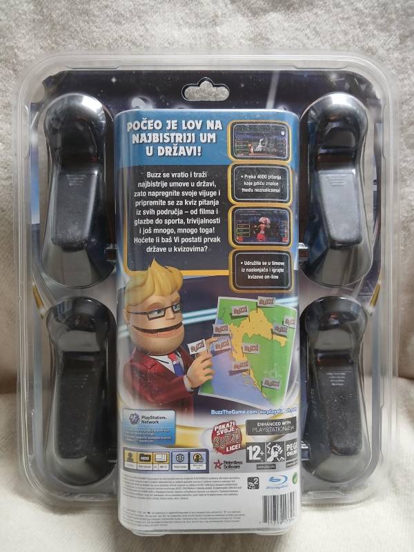 Buzz! Norgesmester + Buzzere - PS3 (Forseglet Norsk)