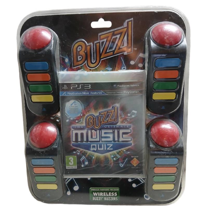 Buzz! The Ultimate Music Quiz + Buzzere - PS3 (Forseglet Norsk)