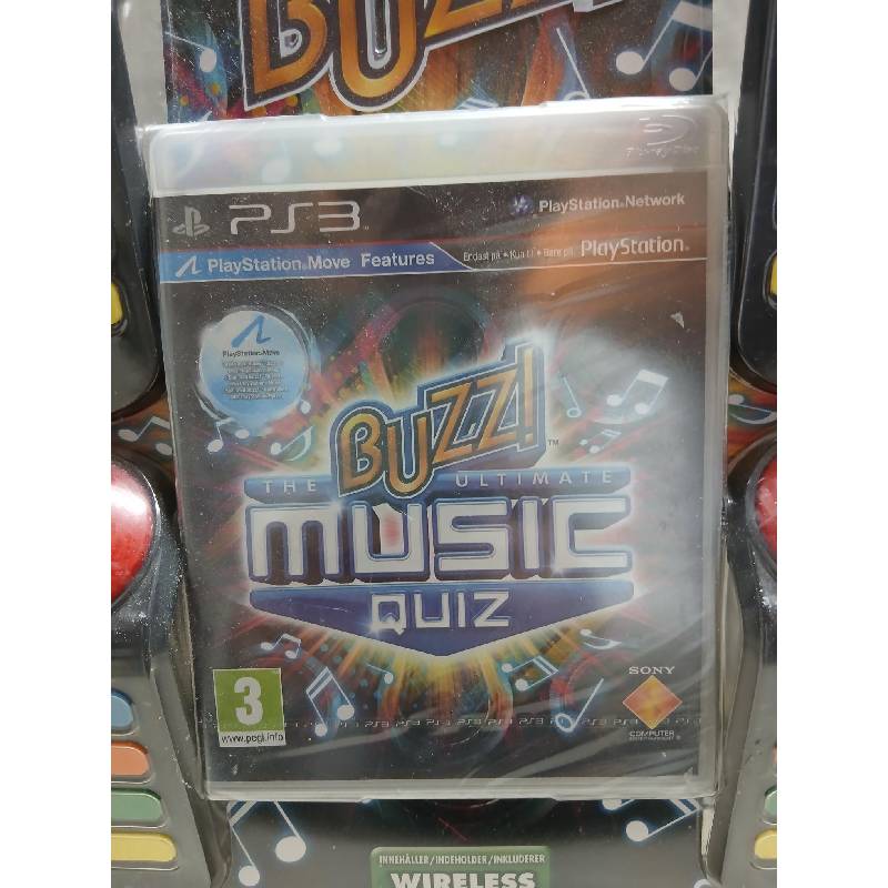 Buzz! The Ultimate Music Quiz + Buzzere - PS3 (Forseglet Norsk)