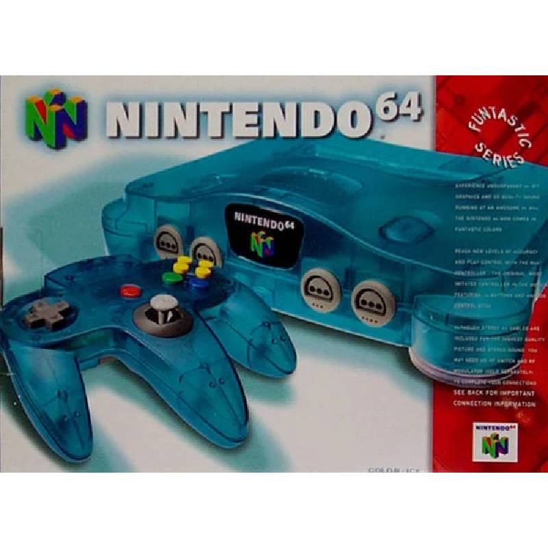 Nintendo 64 Funtastic Ice Blue Konsoll pakke