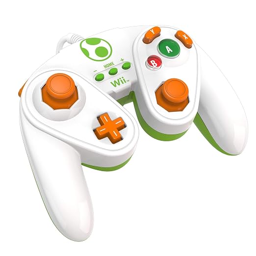 Wired Fight Pad Yoshi - Wii og Wii U (Komplett i eske)