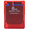 Original 8MB Minnekort Clear Red - Playstation 2 (PS2)