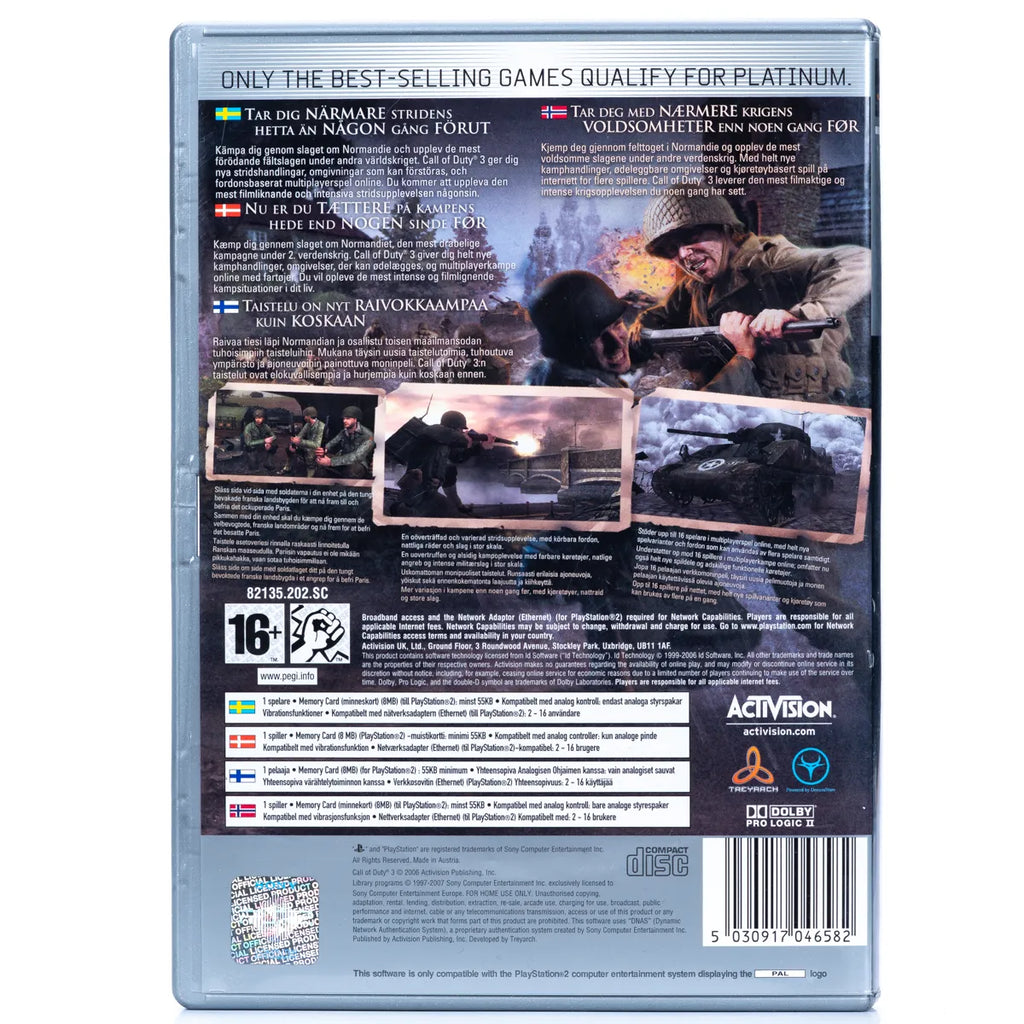 Call of Duty 3 Platinum (CIB) - PS2