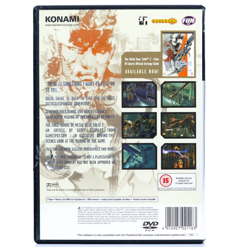 Metal Gear Solid 2: Sons of Liberty - PS2