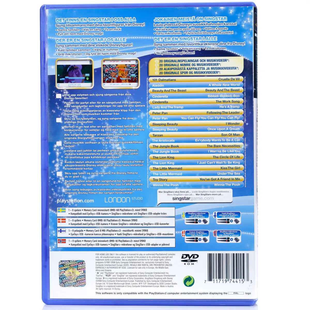 SingStar Singalong with Disney -PS2