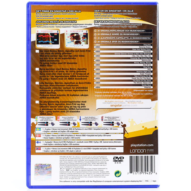 SingStar ABBA -PS2
