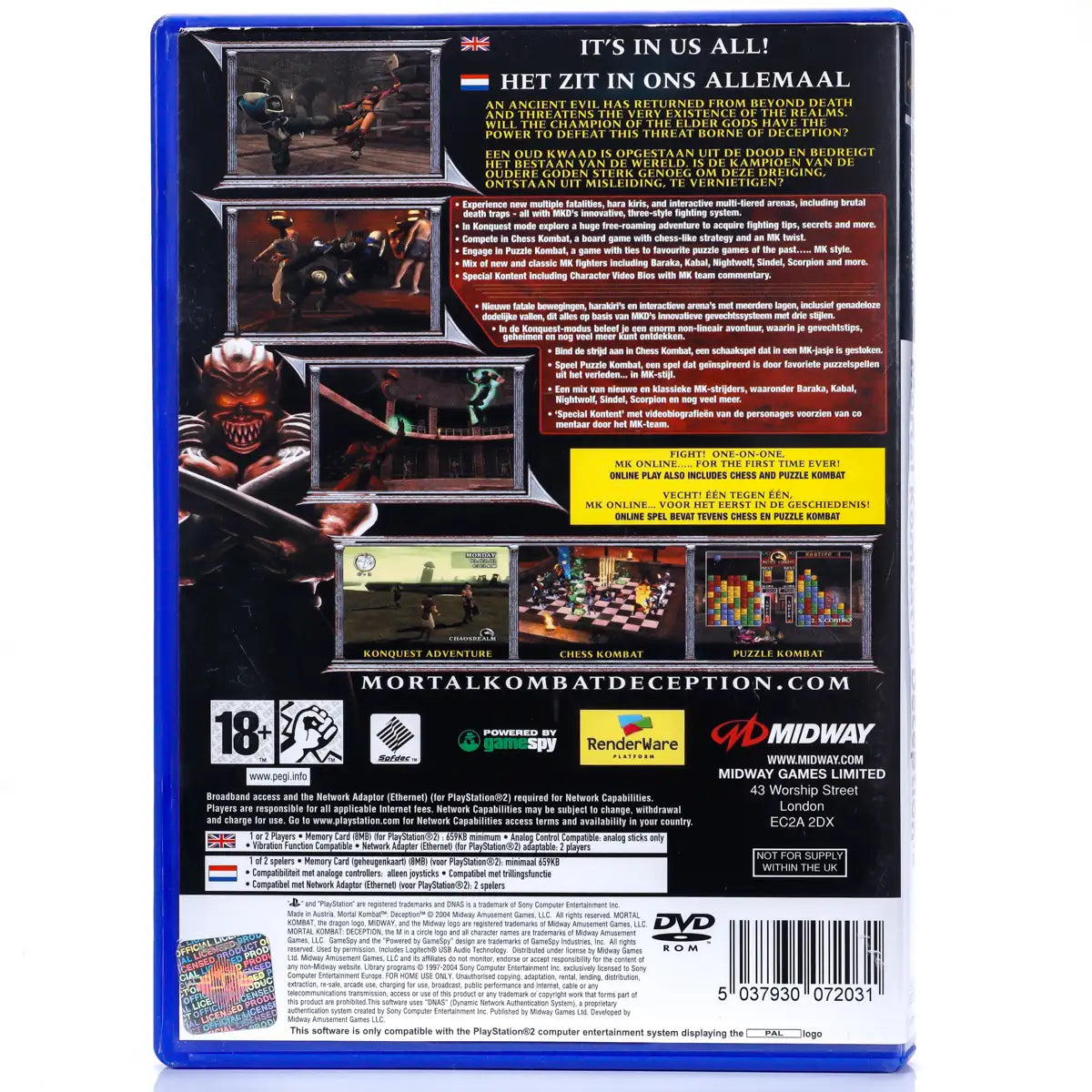 Mortal Kombat: Deception - PS2