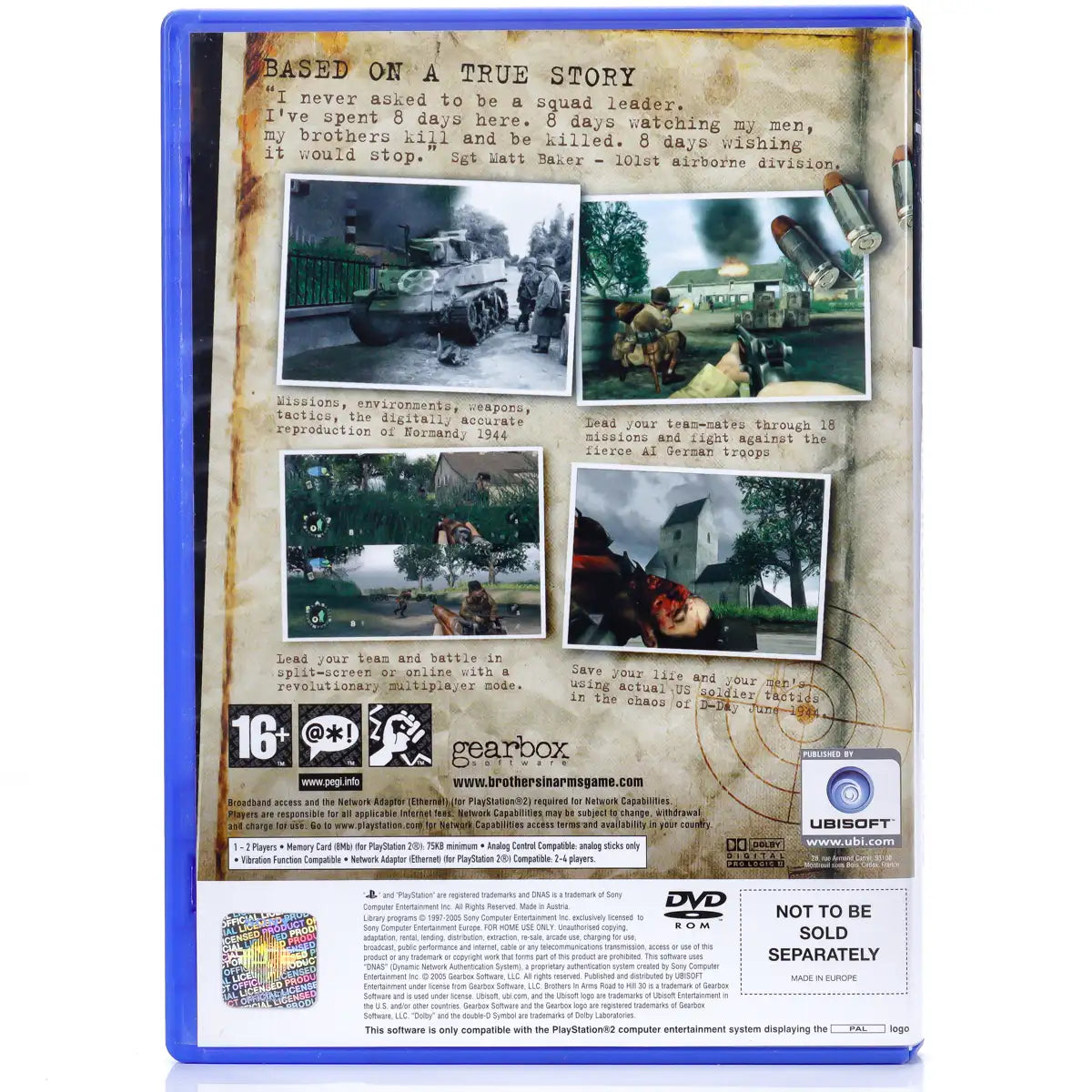 Brothers in Arms: Road to Hill 30 (CIB) - PS2