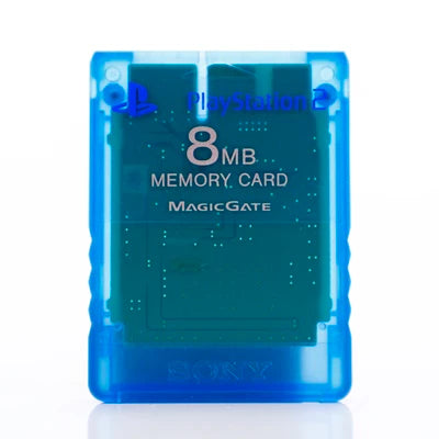 Original 8MB Minnekort Clear Blue - Playstation 2 (PS2)