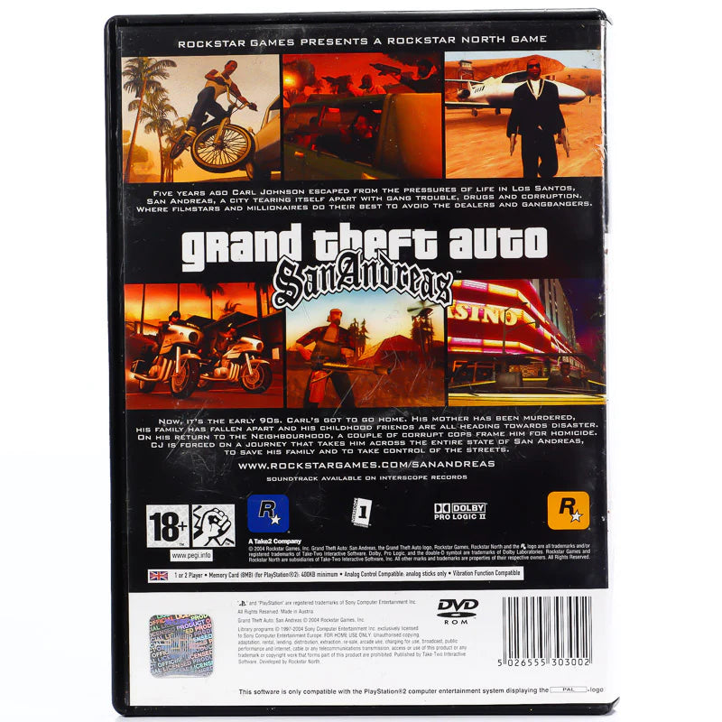 Grand Theft Auto: San Andreas (mangler manual)- PS2
