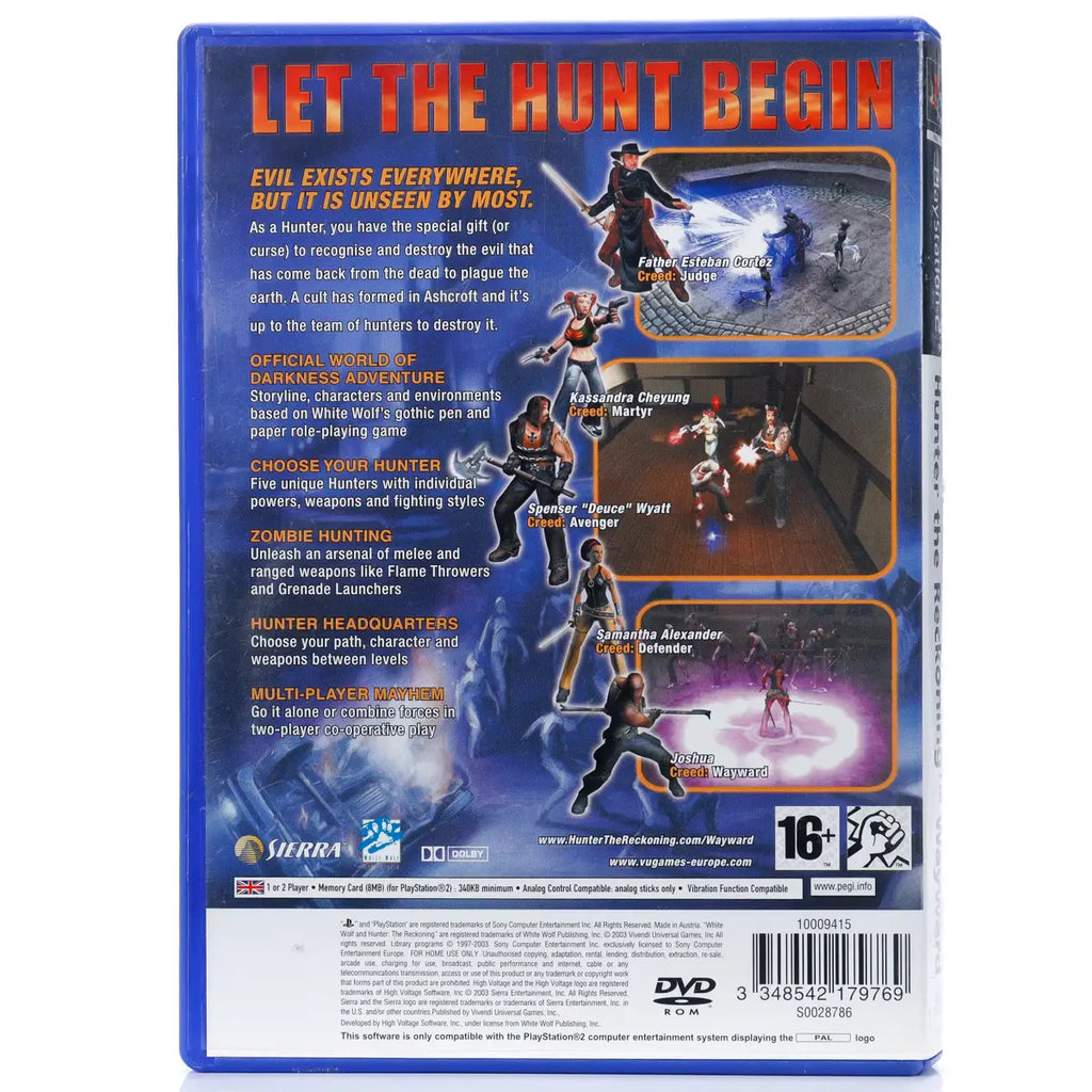 Hunter: The Reckoning - Wayward - PS2