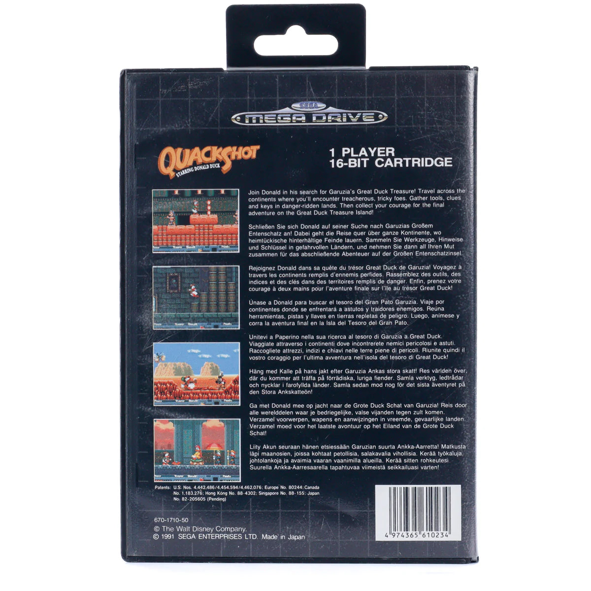 QuackShot Starring Donald Duck - Sega Mega Drive (uten manual)
