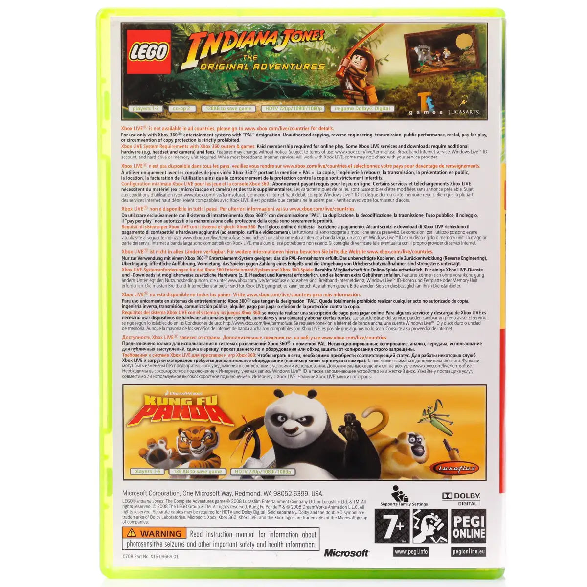 LEGO Indiana Jones & Kung Fu Panda Double Pack - Xbox 360