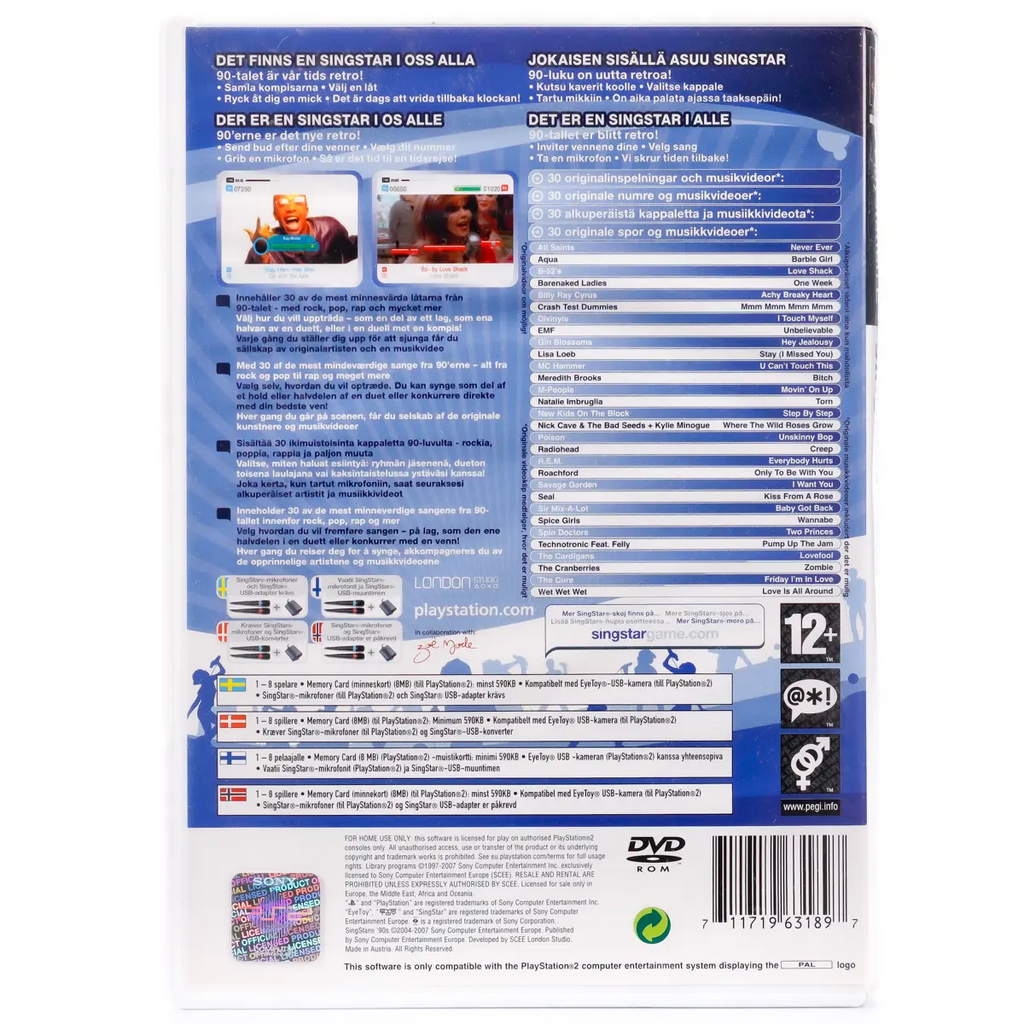 SingStar 90s -PS2