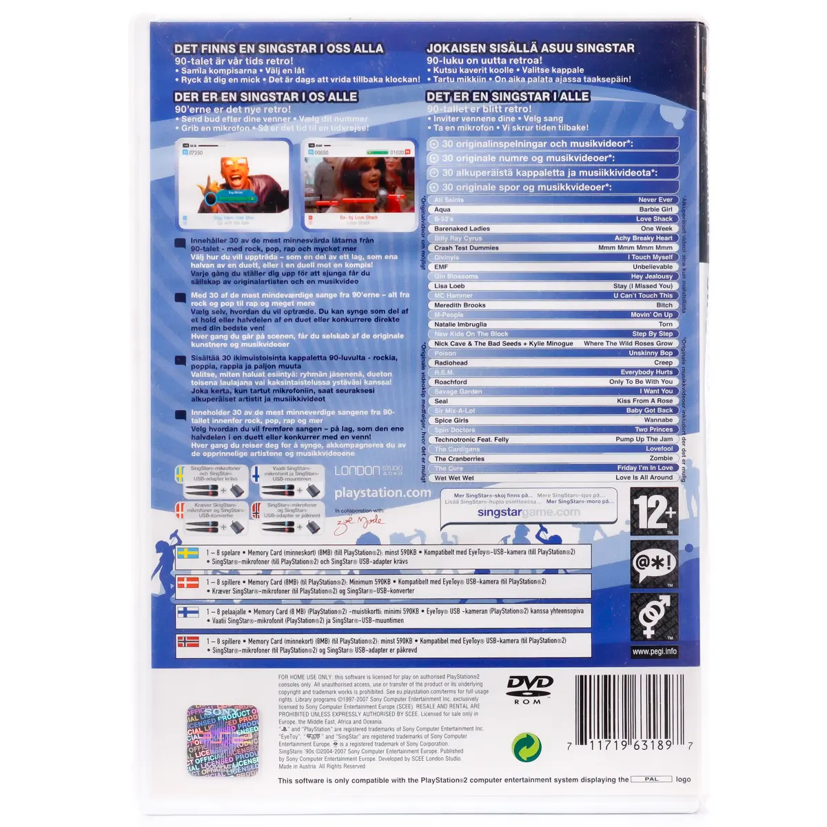SingStar 90s -PS2