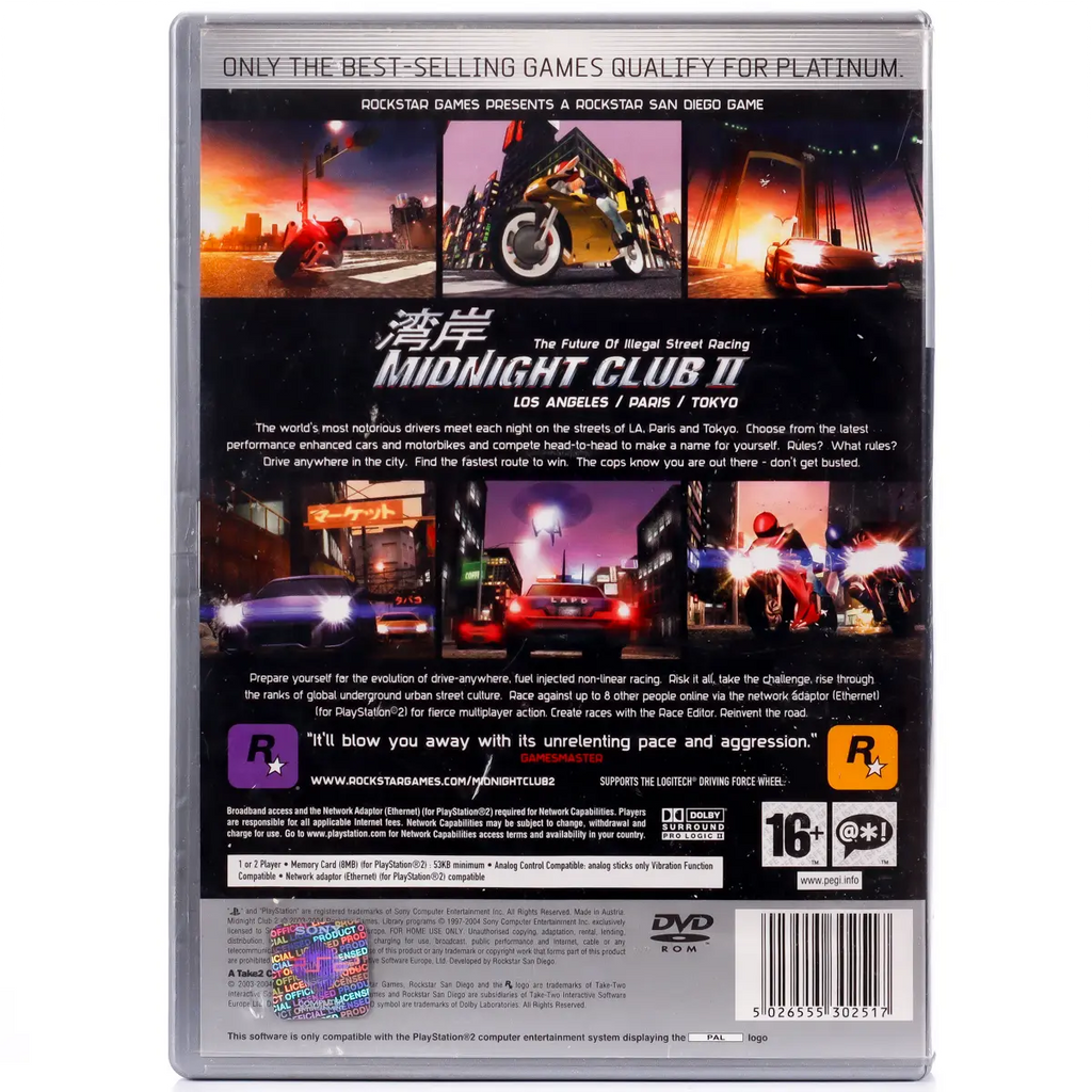 Midnight Club Street Racing Platinum - PS2