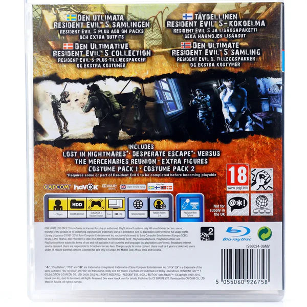 Resident Evil 5 - Gold Edition (støtter PS Move)