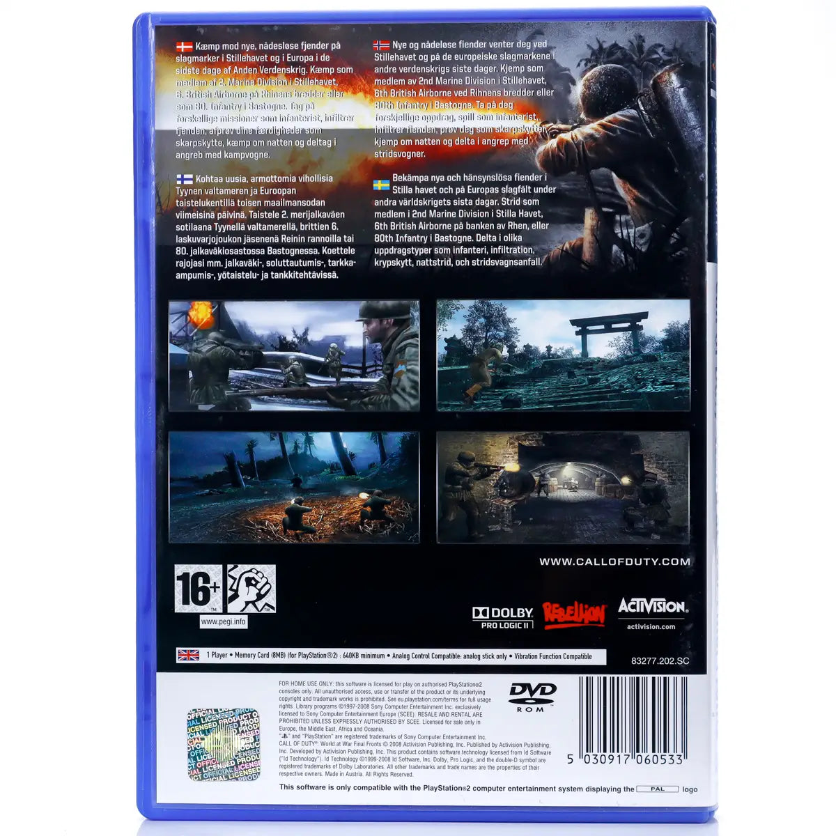 Call of Duty: World at War Final Fronts (CIB) - PS2