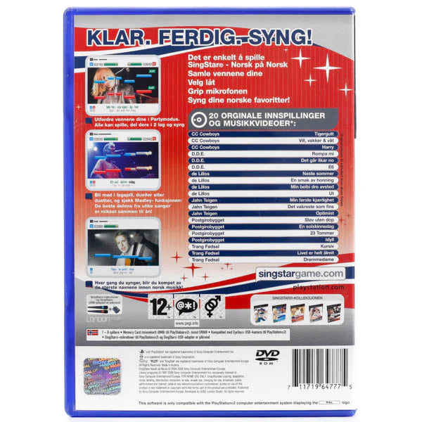 SingStar Norsk på Norsk -PS2