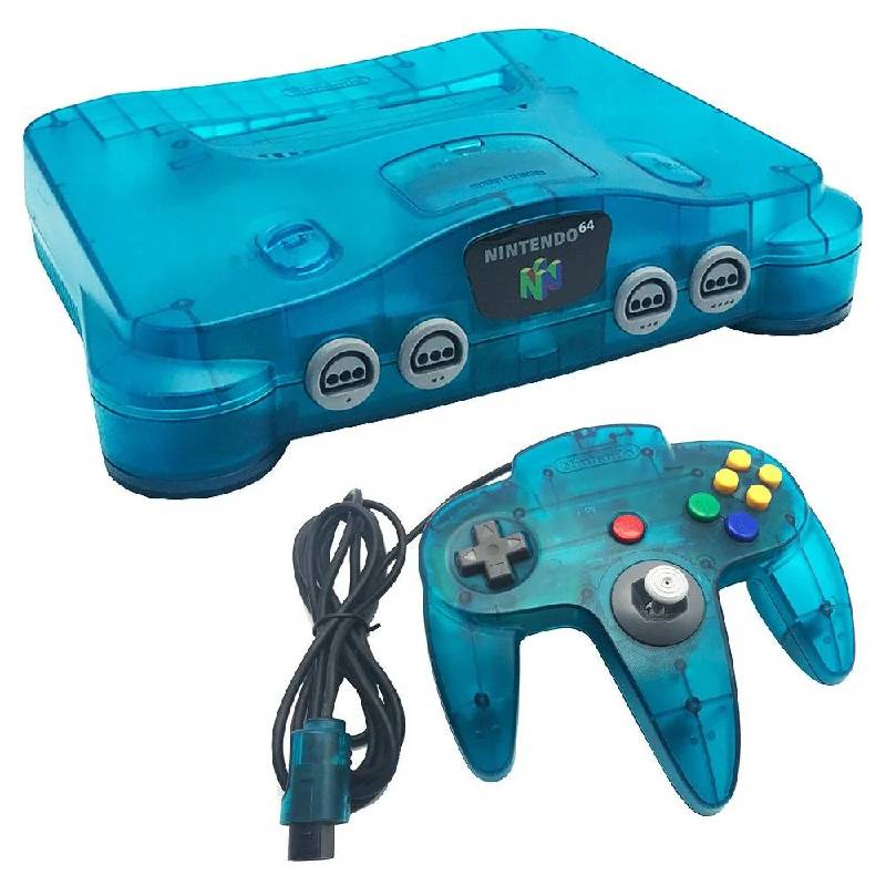 Nintendo 64 Funtastic Ice Blue Konsoll pakke