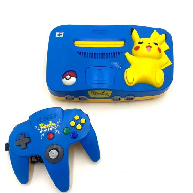 Nintendo 64 Pikachu Version Blue Yellow Konsollpakke | N64