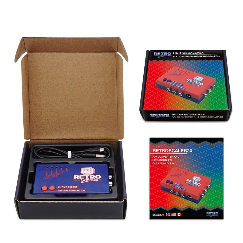 RetroScaler 2x A/V til HDMI Omformer & Line-doubler