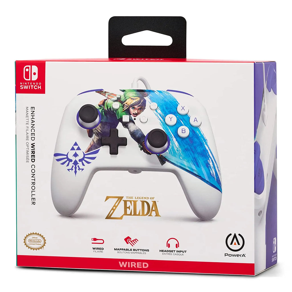 PowerA Enhanced Wired Controller for Nintendo Switch - Zelda Master Sword Attack